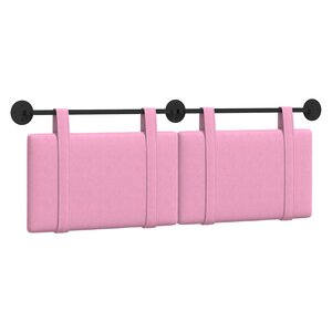 vidaXL Tête de lit suspendue Rose Tissu