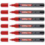 Marqueur Peinture 790 Rouge Pointe Ronde 2-3 mm x 6 EDDING