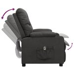 vidaXL Fauteuil inclinable électrique Gris foncé Tissu