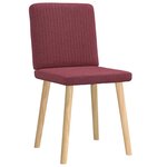 vidaXL Chaises à manger lot de 2 rouge bordeaux tissu