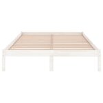 vidaXL Cadre de lit sans matelas blanc bois massif