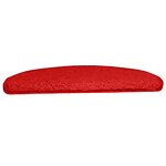 vidaXL Tapis d'escalier 30 pièces 65 x 21 x 4 cm Rouge Demi-rond Grand