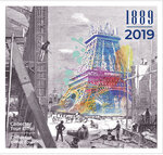 Collector 4 timbres - 130 ans de la Tour Eiffel - Lettre internationale