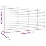 vidaXL Tête de lit murale 186x3x91 5 cm Bois massif de pin