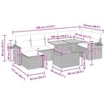 vidaXL Salon de jardin 8 Pièces avec coussins noir résine tressée