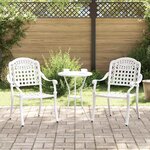 vidaXL Chaise de jardin 2 Pièces Blanc 55 x 56 5 x 91cm Aluminium