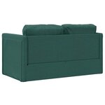 vidaXL Canapé-lit 2 en 1 vert foncé 112x174x55 cm tissu