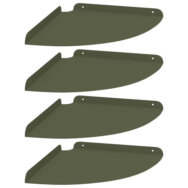 vidaXL Étagère flottante avec étagère 4 Pièces Vert olive 30 x 30 x 2 cm