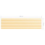vidaXL Écran de balcon Blanc et jaune 75x300 cm Tissu Oxford