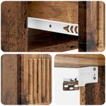 vidaXL Cabinet de chevet mural Bois ancien 33 x 34 5 x 20 cm