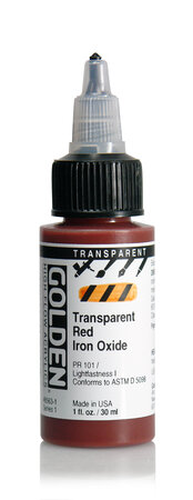 Encre Acrylic High Flow Golden I 30ml Rouge Iron Oxide transp.