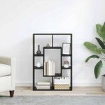 vidaXL Bibliothèque Chêne noir 63 x 20 x 90 cm Bois d'ingénierie