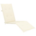 vidaXL Chaise de terrasse avec repose-pied et coussin Acacia solide