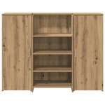 vidaXL Bureau réception chêne artisanal 135x50x103 5cm bois ingénierie