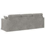 vidaXL Canapé Gris clair 228 x 78 x 80 cm Velours