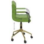 vidaXL Chaise pivotante de salle à manger Vert clair Velours