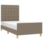 vidaXL Cadre de lit sans matelas avec tête de lit taupe 80x200cm tissu