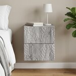 vidaXL Cabinet de chevet mural Sonoma gris 34 5 x 33 x 40 cm