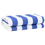 vidaXL Toile de rechange pour auvent Bleu et Blanc 1000 x 160 cm