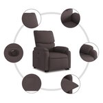 vidaXL Fauteuil inclinable électrique marron foncé tissu