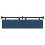 vidaXL Tête de lit suspendue Bleu Tissu