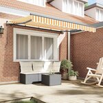 vidaXL Auvent Rétractable Jaune et blanc 250 x 200 cm