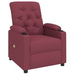 vidaXL Fauteuil de massage Rouge bordeaux Tissu