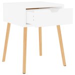 vidaXL Tables de chevet 2 Pièces Blanc brillant 40x40x56 cm Aggloméré