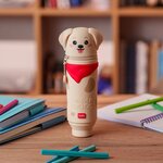 Legami KA0025 - Trousse 2 en 1 en Silicone Golden "Fur-ever Friends" - Kawaii