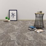 vidaXL Dalles de plancher PVC autoadhésif 5 11 m² noir marbre