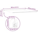 vidaXL Auvent Blanc 4 × 3 5 m Métal