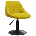 vidaXL Chaises à manger pivotantes lot de 6 jaune moutarde velours