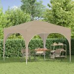 vidaXL Tente de fête pop-up 290 x 290 x 245 cm Crème