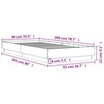 vidaXL Cadre de lit blanc 90x200 cm bois d'ingénierie