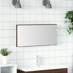 Meuble Miroir de Salle de Bain vidaXL avec Lumière LED Chêne Brun 80x37 cm