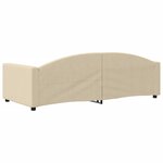 vidaXL Lit de repos sans matelas crème 90x200 cm tissu