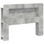 vidaXL Cabinet de Tête de Lit Gris béton Bois d’ingénierie