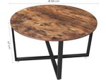 Table Basse "Alinru" - 88 x 47 cm  - Marron rustique/noir