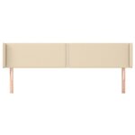 vidaXL Tête de lit avec oreilles Crème 183x16x78/88 cm Tissu