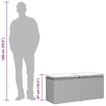 vidaXL Banc de jardin avec coussin noir 110x40x44 cm résine tressée