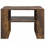 vidaXL Table basse Chêne fumé 66 x 53 x 45 cm Bois d'ingénierie