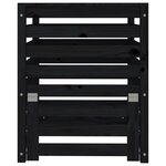 vidaXL Composteur Noir 63 5x63 5x77 5 cm Bois massif de pin