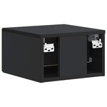 vidaXL Cabinet de chevet mural 2 Pièces Noir 34 5 x 33 x 20 cm