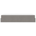 vidaXL Cadre de lit avec matelas Taupe 90 x 190 cm tissu
