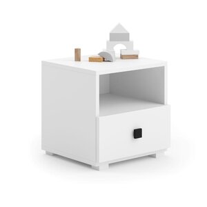 Table de Chevet Emi blanc noir