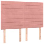 vidaXL Cadre de lit avec tête de lit Rose 140x200 cm Velours