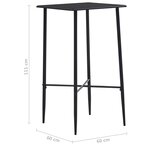 vidaXL Ensemble de bar 5 Pièces Tissu Gris foncé
