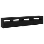 vidaXL Meubles TV 2 Pièces Chêne noir 210 x 35 x 40 cm Bois d'ingénierie