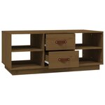 vidaXL Table basse Marron miel 100x50x41 cm Bois massif de pin