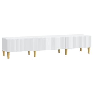 vidaXL Meuble TV Blanc 147 x 34 5 x 30 cm Bois d'ingénierie